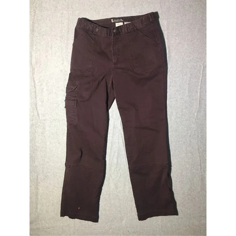 Womens Columbia Pants Size 10 Purple Brown Burgundy Cargo Comfortable XCO